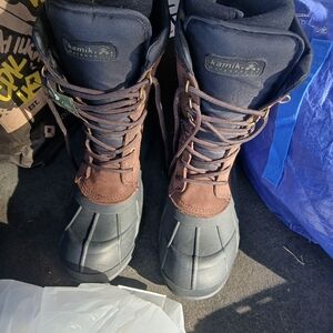 Kamik Men's Black and Brown Snow Boots